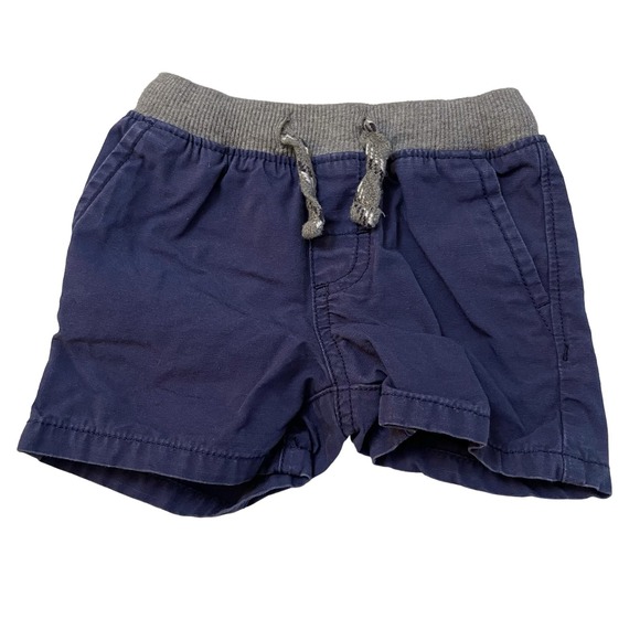 Carter’s Baby Boy Navy Blue Summer Shorts Elastic Waist Cotton Shorts Size 6M - Picture 1 of 4